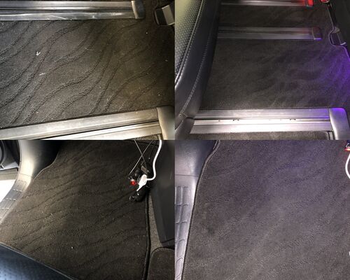 動物毛除去施工前後